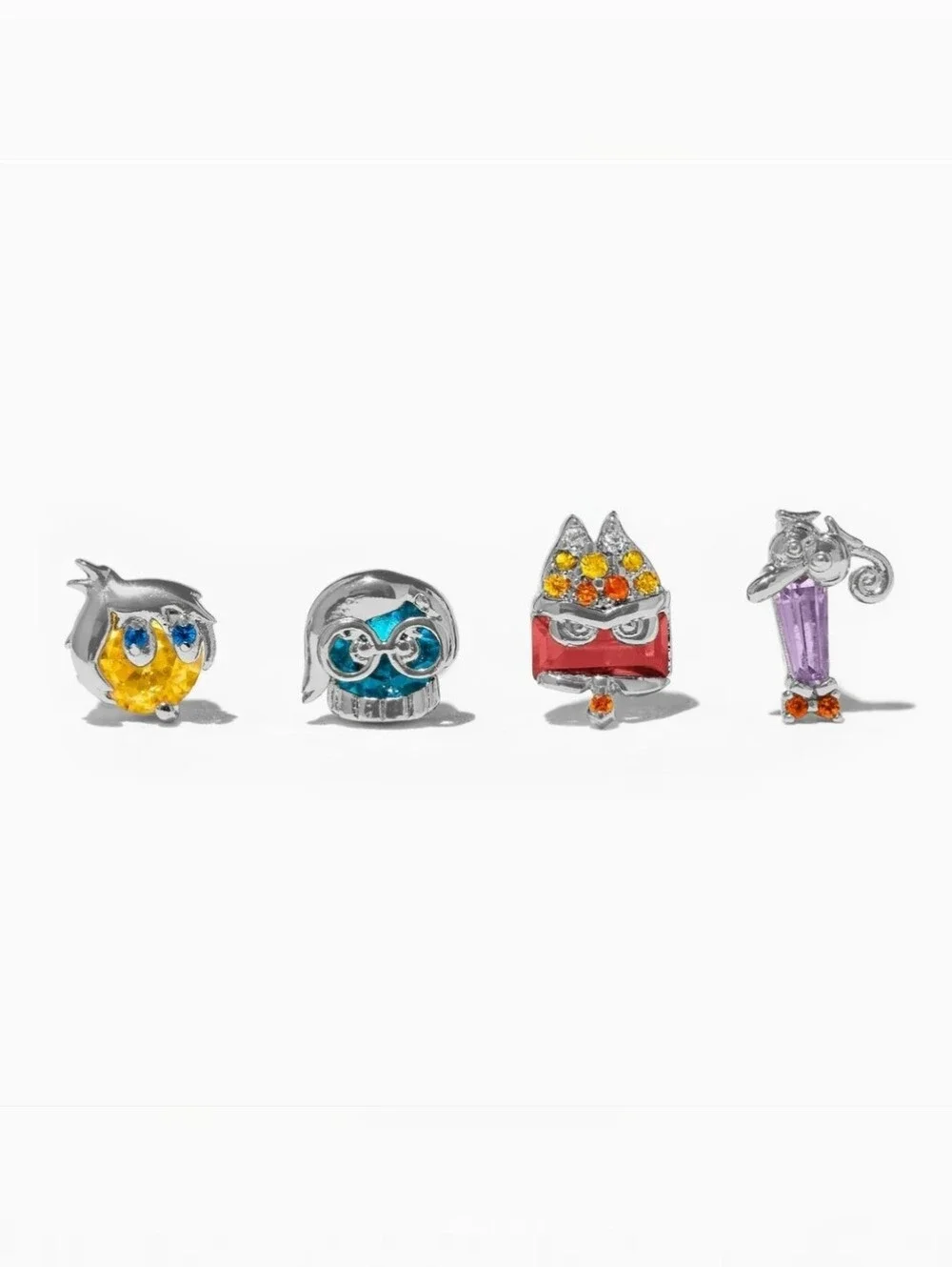 Pixar Inside Out Emotions & Inside Out 2 New Feelings Stud Earring Set In Silver